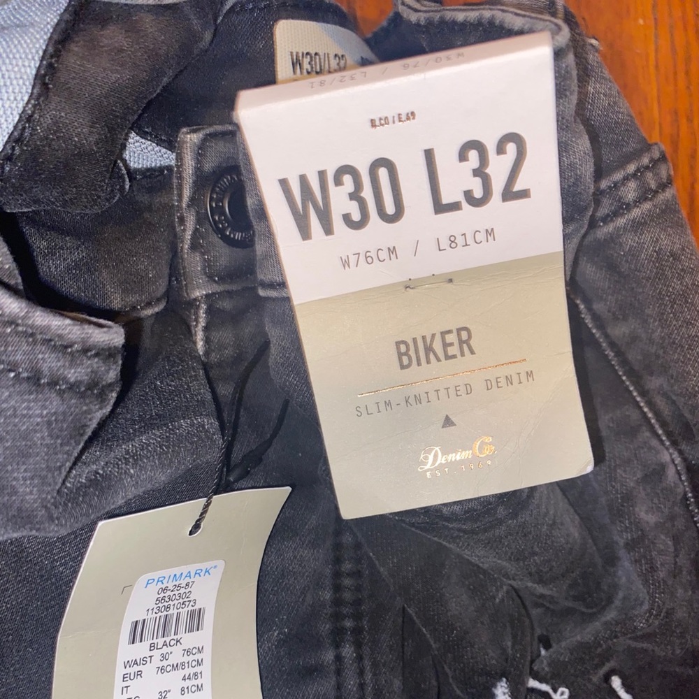 Mens biker jeans / black  NEW!!